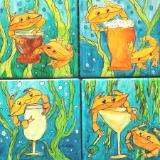 Coaster Crab & Cocktail Tiles