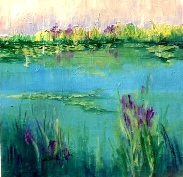 Pond with Iris